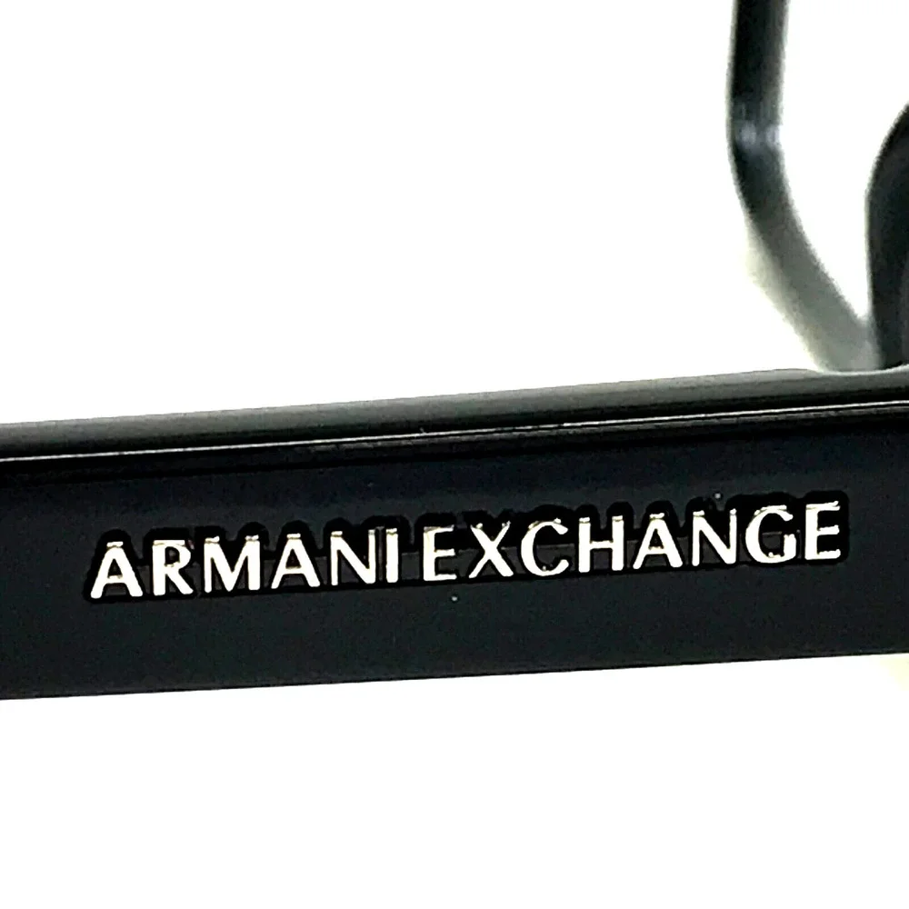 Armani Exchange Eyeglasses Frames AX3017 8004 Polished Black Rectangle 52-16-135 - Picture 5 of 12